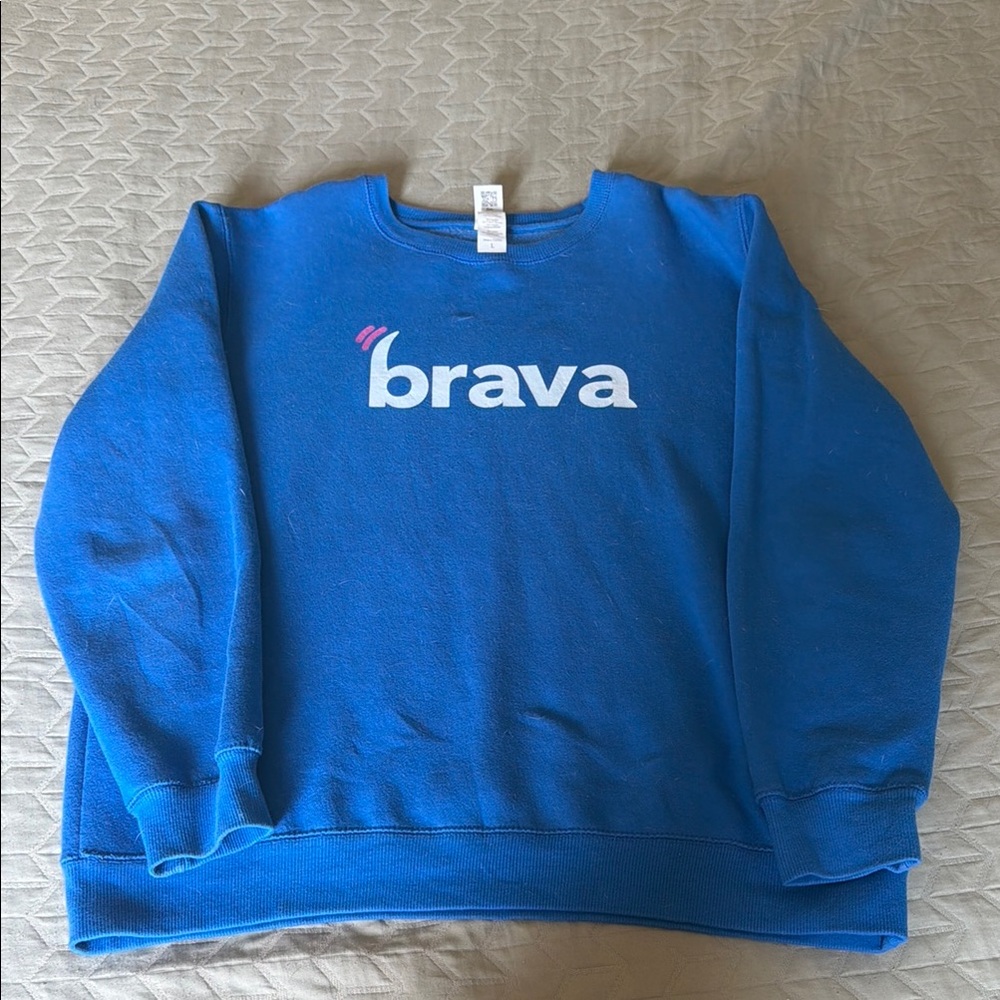 Brava Blue Crewneck Sweater - Brava Logo Pullover